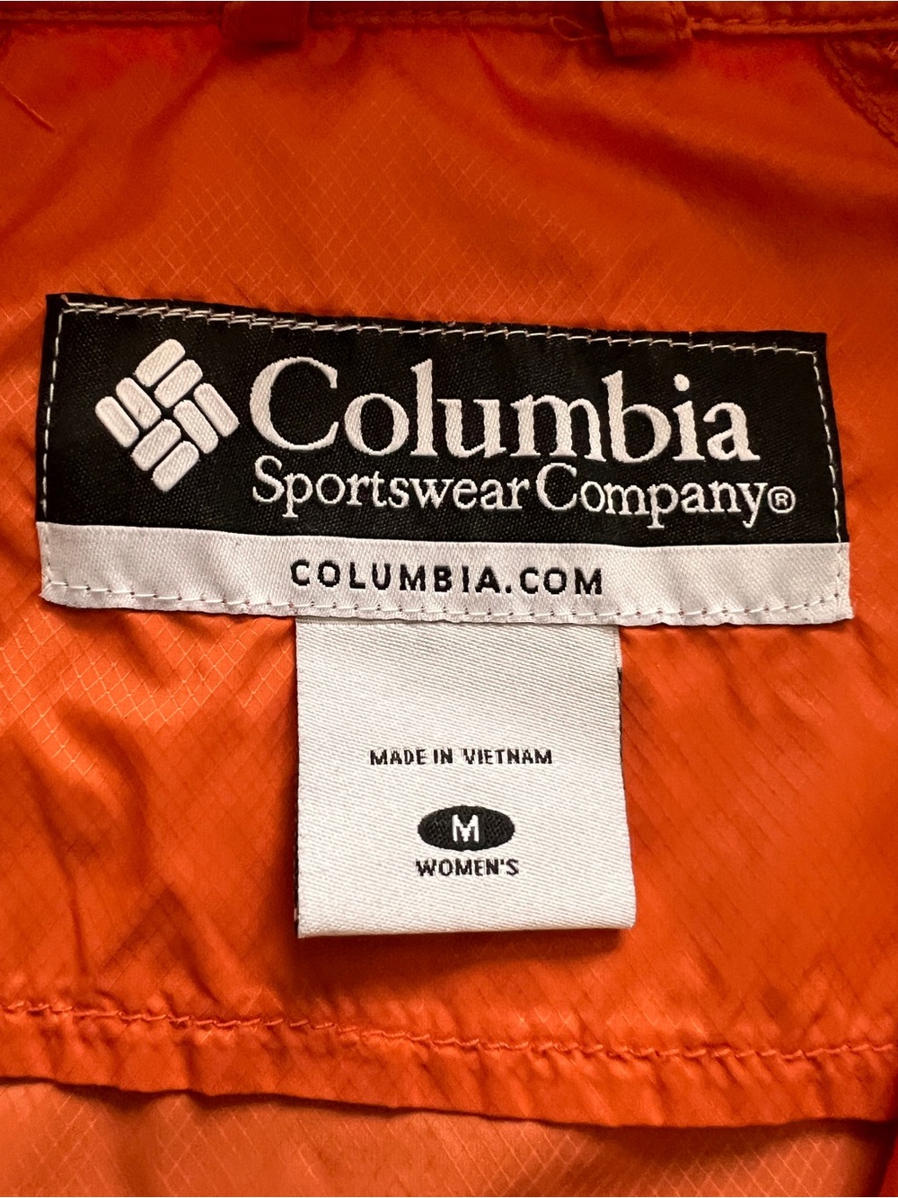 Columbia Orange Packable Pullover 1/2 zip Windbreaker - Picture 3 of 8
